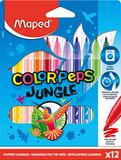 Maped Kleur Peps Jungle kleuren vilt tip pennen (Pack van 12)
