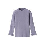 NAME IT MINI aansluitende longsleeve met ruches - paars