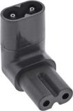 InLine C7 (haaks boven/beneden) - C8 stroomadapter / zwart