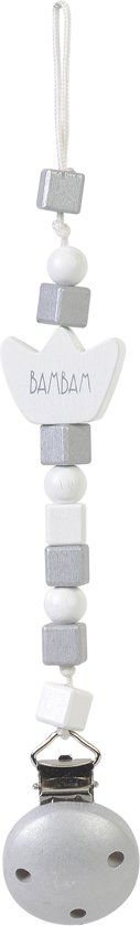 BamBam Speenkoord Zilver Grijs
