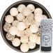 Decoris Kerstballen - 37x stuks - 6 cm - incl. kralenslinger - wol wit - kunststof