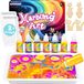 MOMUSE Kit d'art pour enfants avec 2 plateaux, set de peinture marbre à l'eau avec pièces en bois de chat