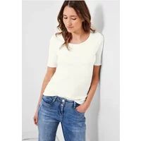 Cecil Lena Basic T-shirt voor dames, katoen, Vanilla White, XXL
