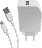 Muvit MCPAK0001 oplader voor mobiele apparatuur Laptop, Smartphone, Tablet Blanc AC Snel opladen Binnen