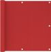 vidaXL Balkonscherm 90x500 cm HDPE rood