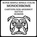 SUPER SIMPLE SINGLE-COLOR MONOCHROME CARTOON-DOG-MUGSHOT TATTOO DESIGNS