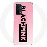 Maniacase Etui Oppo A54 5G Blackpink logo roze en zwart
