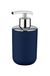WENKO Zeepdispenser Brasil, navulbaar zeepdispenser voor badkamer en keuken, van onbreekbaar kunststof, BPA-vrij, inhoud: 320 ml, 7,3 x 16,5 x 9 cm, donkerblauw