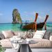 Papier peint panoramique Bateaux Thaïlande 390 cm x 258 cm