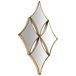 DRW Wandspiegel met ruiten van metaal in goud, 6 x 54 x 89 cm