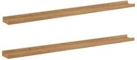 vidaXL Wandplank Bruin 100 x 9 x 3 cm Bewerkt hout