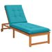 vidaXL Ligstoel Kussen GEMERT 100% Polyester Turquoise 190 x 50 x 9 cm