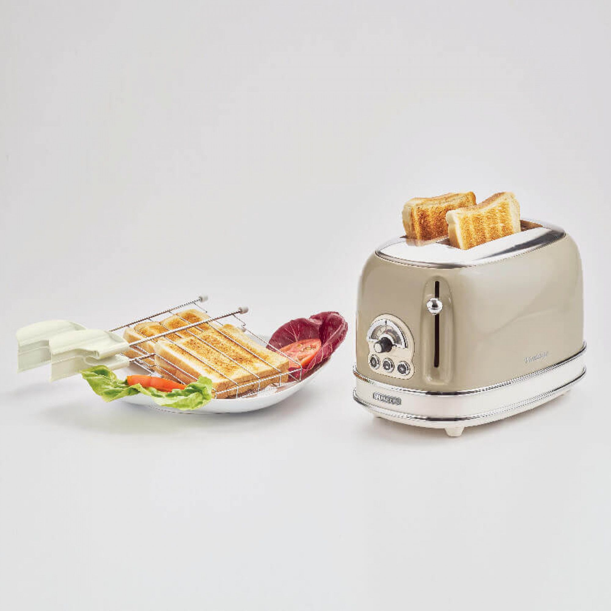 Ariete 0155/03 Vintage Broodrooster - 2 Sneden - 810W - Beige
