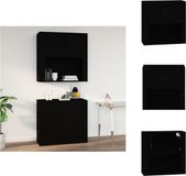 vidaXL Wandkast 80x33x80 cm bewerkt hout zwart
