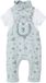 Vertbaudet Set - 3-delig - Tuinbroek - Romper - Sjaal - Blauw - Dierenprint - 100% Katoen - Maat 86