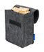 Wasl.b.eutel Mod. Valet met 50 duurzame wasknijpers van bamboe praktische opslag grijs gerecycled vilt 16x21x7,5 cm