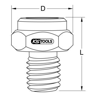 KS Tools drukstuk, vlak - 1 stuk