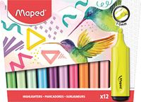 Maped - Extra zachte, flexibele markeerstiften FLUO PEPS x12