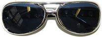 Funny Fashion Party/verkleed bril - metallic zilver - Rock and roll - Elvis