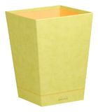 RHODIA 318826C - Papiermand Anijsgroen - 24 x 24 x 32 cm - Oranje Zadelstiksel - Buitenkant in Imitatieleer - Home Office Rhodiarama Collectie - Bureauorganisatie en Stijlvolle Opberging