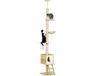 PawHut Kratzbaum-Spanplatte, Plüsch, Jute, PP-Baumwolle-40L x 40B x 240-260H cm-Braun