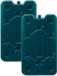 Merkloos / Sans marque Jja Showroom And Head Office Platte koelelementen - 2x - petrol blauw - polyethyleen - 400 gram - L25 x B14 x H1,5 cm
