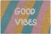 Merkloos Relaxdays Deurmat Kokos Good Vibes 40x60 cm