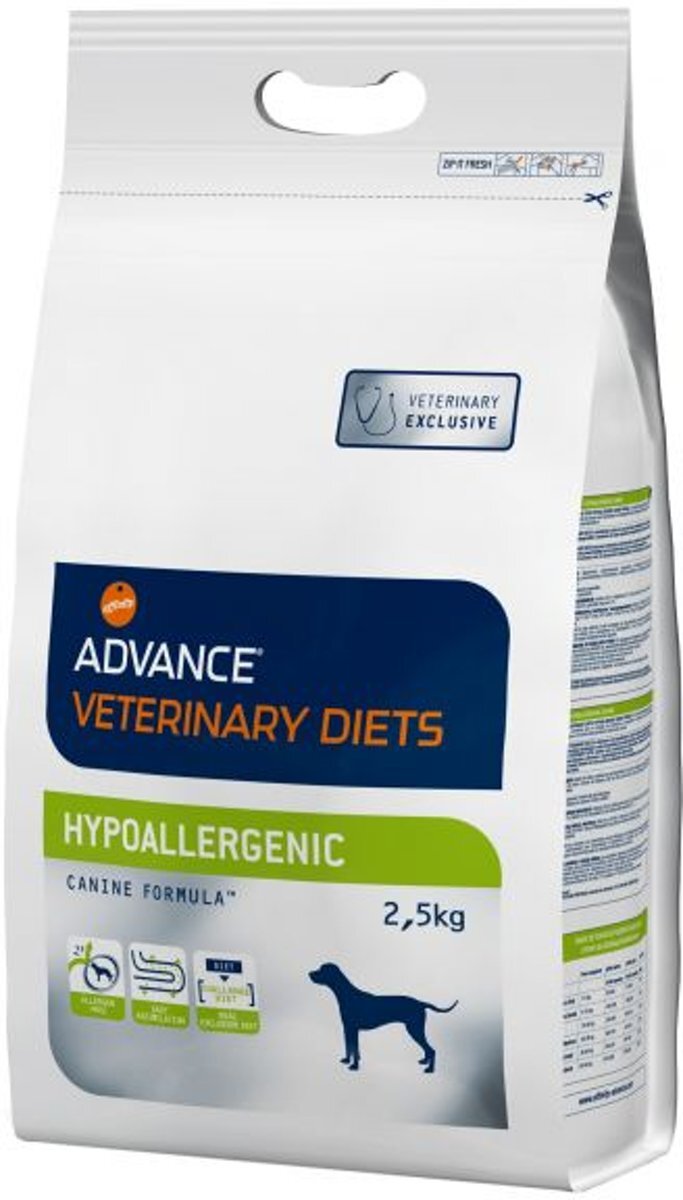 ADVANCE Dog Veterinary Diet Hypo Allergenic Hondenvoer - 2.5 kg