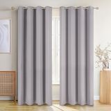 Blumtal Gordijnen - Verduisterend - Kant en Klaar - 140 x 175 cm - Grijs - Set van 2