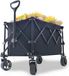 Famanu - Beige wagon d'extérieur avec roues tout-terrain, chariot de transport robuste