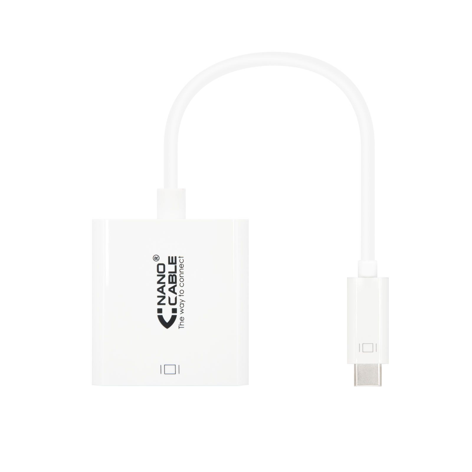NANOCABLE 10.16.4102 USB Type-C naar HDMI Adapter - Wit