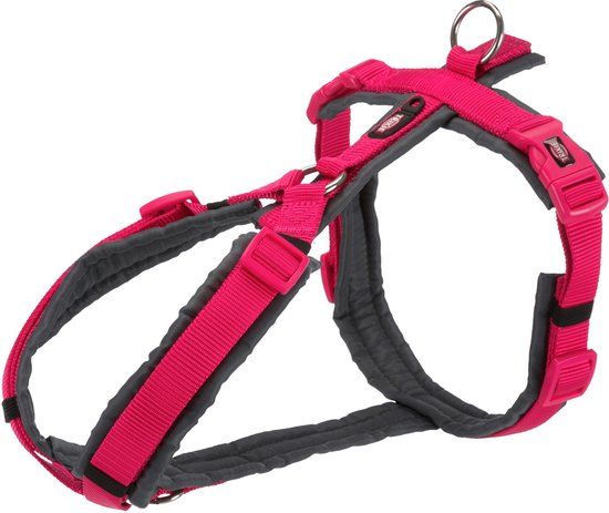 Trixie Hondentuig Premium Trekking Fuchsia / Grijs - 44-53x2 cm