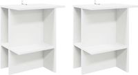 vidaXL Salontafel 2 st Wit 40 x 30 x 49 cm Bewerkt hout