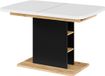 Vicco Eettafel Fenaro, Wit/Goudkleurig Eiken, 120-160 x 80 cm