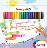 Pentel Arts SCS2E-18 viltstiften, medium punt, 18 stuks