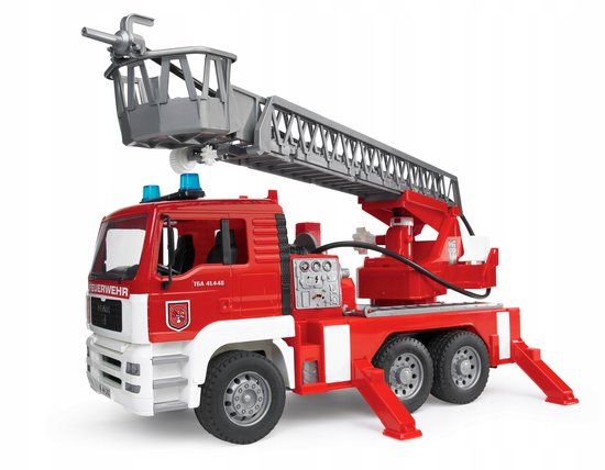 Bruder MAN Brandweerwagen met Draailadder - Speelgoedvoertuig - Rood
