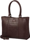 BURKELY Cool Colbie Workbag 13.3 Inch Schoudertas Leer Dierenprint Bruin