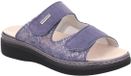 Rohde 5224/56 Blauwe Nubuck Slippers Dames