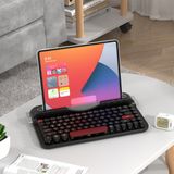 AJAZZ AF84 draadloos membraantoetsenbord met basis 2.4G Bluetooth typewriter-stijl toetsenbord voor heren en dames, geschikt voor meerdere systemen