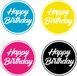 Bellatio Decorations Happy Birthday sous-verres - 40 pièces - D10 cm