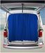 BREMER SITZBEZÜGE hayon, porte battante, cache de coffre, pare-soleil, rideaux, rideau, compatible avec Mercedes Vito W638, W639, W447, bleu