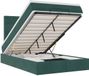 vidaXL Lit plateforme avec matelas et LED 120x200cm velours vert foncé