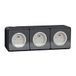 Schneider Electric Mureva MUR36037 opbouw stopcontact horizontaal 3-voudig met penaarde IP55 antraciet mat
