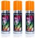 Spray capillaire ou teinture pour cheveux - 3x - couleur orange - accessoires de déguisement - 125 ml - Adultes et Enfants - carnaval
