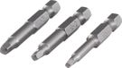 wolfcraft Jeu de embouts de tournevis Solid safety, carré, en trois parties