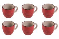 Dubai Light koffiemokken, 90 ml, van aardewerk, 6 stuks