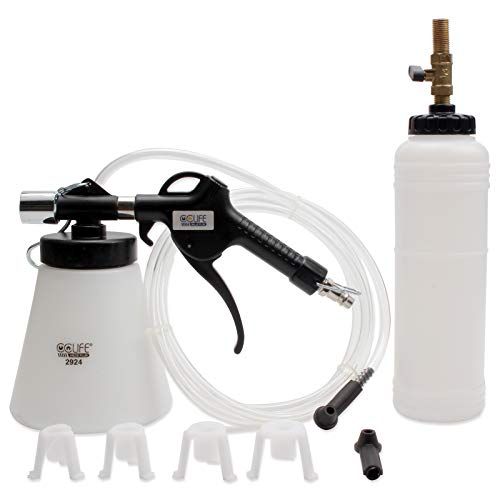 CCLIFE 0,75 l remontluchtingsapparaat, auto, perslucht, remvloeistofwisselaar, met 1 liter afzuigreservoir