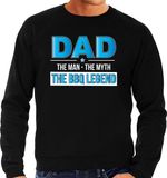 Bellatio Decorations The bbq legend bbq / barbecue sweater zwart - cadeau trui voor heren - verjaardag / vaderdag kado L