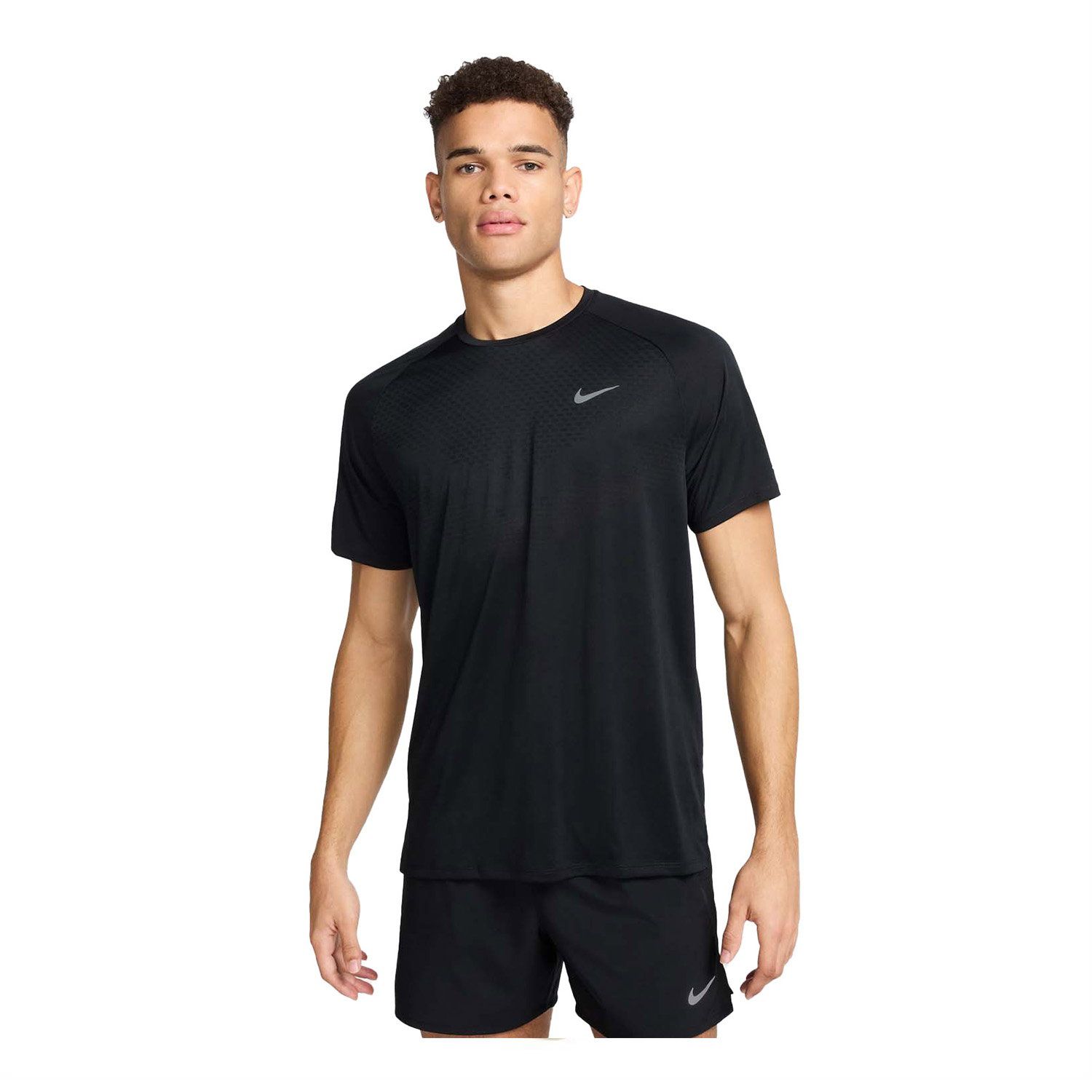 Nike Stride Hardloopshirt Heren - zwart, Maat XL