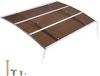 VEVOR Abri de porte 150x100 cm, Auvent, Auvent avec évacuation et supports métalliques, Protection contre la pluie, la neige et le soleil, Auvent de porte en polycarbonate pour porche et terrasse, Marron
